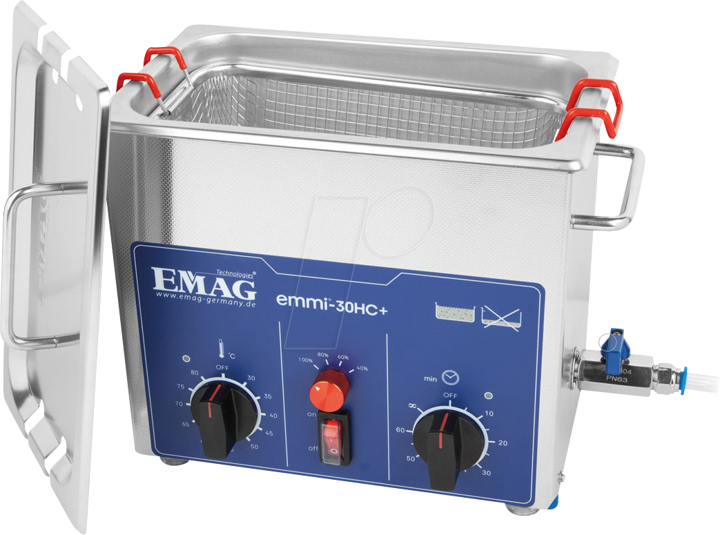 EMMI 30 HC+ - Ultraschallreiniger, 3,2 l , 180 W, mit Heizung, Edelstahl von EMAG