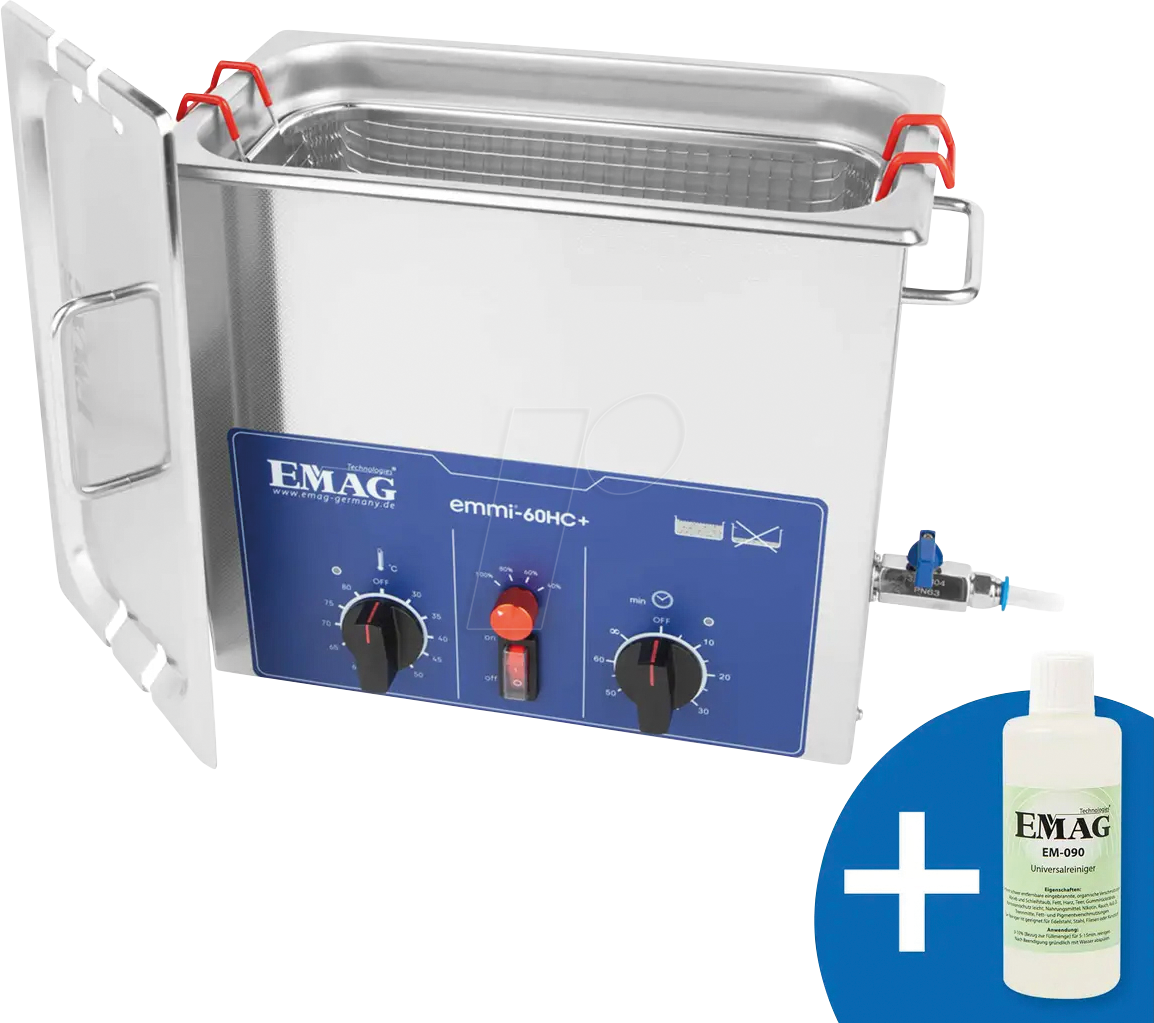 EMMI 60 HC+ - Ultraschallreiniger, 6,7 l , 240 W, mit Heizung, Edelstahl EMMI 60 HC+ - Ultraschallreiniger, 6,7 l , 240 W, mit Heizung, Edelstahl von EMAG