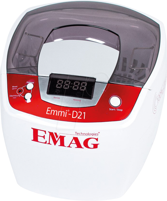EMMI D21 - Ultraschallreiniger, 2,0 l , 80 W, mit Heizung, Edelstahl von EMAG