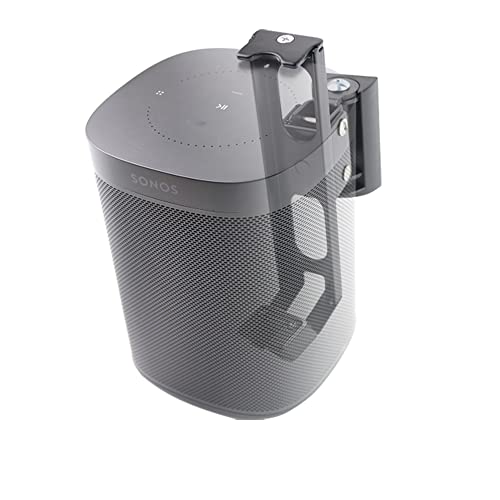 EMAQUIN Wandhalterung Paar(2 Stück) für SONOS One/One SL/SONOS Play 1 Speaker(Drehbar und neigbar,kompatibel mit SONOS One/One SL/SONOS Play 1 beide,Schwarz Paar) von EMAQUIN