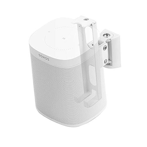 EMAQUIN Wandhalterung für SONOS One/SONOS One SL/SONOS Play 1 Speaker(Drehbar und neigbar,kompatibel mit SONOS One/One SL/SONOS Play 1 beide,Weiß) von EMAQUIN