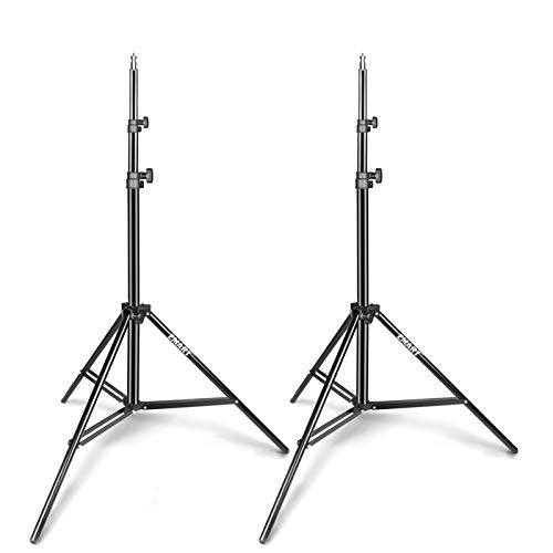 EMART 2 Stück Lichtstativ 190cm Stabil Aluminium Lampenstativ, Fotografie Stativständer Licht Stativ für Foto-Video-Studio, Hintergrund, Softbox, Reflektor von EMART