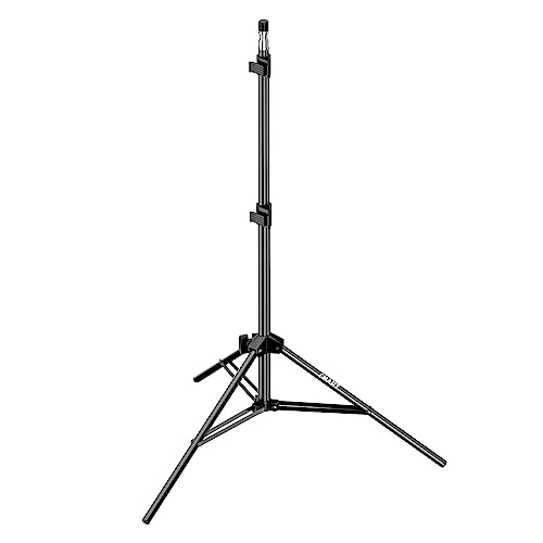 EMART 210cm Lichtstativ Stabil Lampenstativ Aluminium Ständer für Licht tragbares Beleuchtungsstativ 5 kg Traglast, 1/4" Schraube Studio Light Stand für Reflektor, Softbox, Licht, Hintergrund von EMART