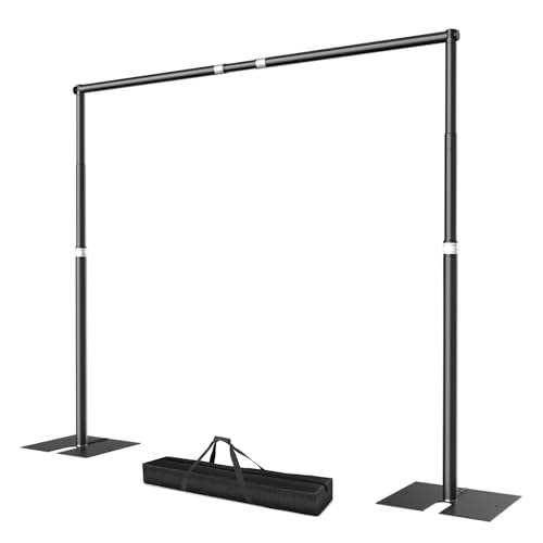 EMART Foto Hintergrund Ständer 3 x 3 m, Heavy Duty Hintergrundständer mit Metallstahlbasis, Verstellbarer Hintergrundsystem Fotostudios für Fotografie Video Studio Hochzeit, Party EMART Foto Hintergrund Ständer 3 x 3 m, Heavy Duty Hintergrundständer mit Metallstahlbasis, Verstellbarer Hintergrundsystem Fotostudios für Fotografie Video Studio Hochzeit, Party von EMART