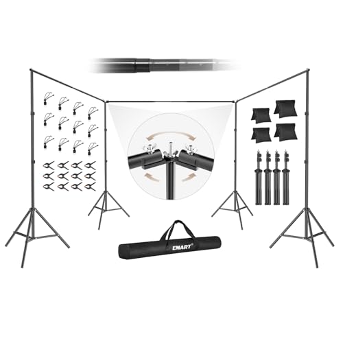 EMART Foto Hintergrund Ständer 9 x 2,1m, Stabiler Fotohintergrund Ständer mit 308° Rotationssystem, Hintergrundsystem Fotografie für Studio Video Photo EMART Foto Hintergrund Ständer 9 x 2,1m, Stabiler Fotohintergrund Ständer mit 308° Rotationssystem, Hintergrundsystem Fotografie für Studio Video Photo von EMART
