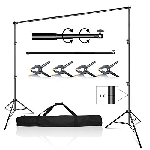 EMART Hintergrund Ständer 3x3m, Professionelles Hintergrundsystem Fotografie Heavy Duty Hintergrundständer Set mit Tragetasche, Foto Hintergrund Ständer für Produktfotografie von EMART