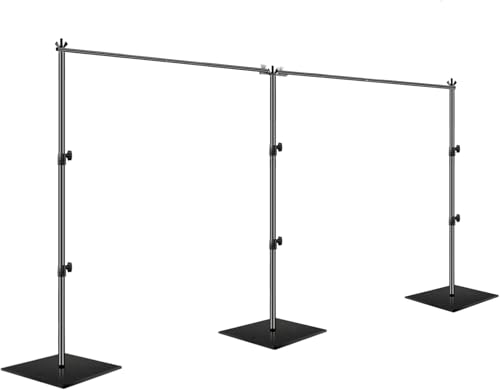 EMART Hintergrund Ständer mit Schwerem Stahlsockel 2,1x6M, Verstellbaren Rohren und Drapierungen Hintergrundsystem, Ideal für Geburtstage und Hochzeiten - Schwarz EMART Hintergrund Ständer mit Schwerem Stahlsockel 2,1x6M, Verstellbaren Rohren und Drapierungen Hintergrundsystem, Ideal für Geburtstage und Hochzeiten - Schwarz von EMART