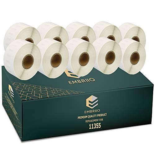 EMBRIIO 11355 S0722550 | 10er Set Etiketten Rollen Ersatz für Dymo LabelWriter 4XL 450 400 330 320 310 Duo/Turbo/Twin Turbo Seiko SLP 450 430 420 410 400 200 100, 19mm x 51mm EMBRIIO 11355 S0722550 | 10er Set Etiketten Rollen Ersatz für Dymo LabelWriter 4XL 450 400 330 320 310 Duo/Turbo/Twin Turbo Seiko SLP 450 430 420 410 400 200 100, 19mm x 51mm von EMBRIIO