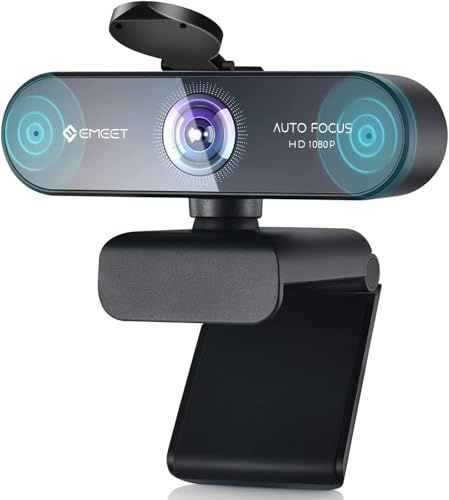 EMEET Webcam 1080P - NOVA Webcam mit Autofokus, Full HD Webcam mit 96° Weitwinkel und 2 Mikrofon mit Rauschunterdrückung, Automatische Lichtkorrektur, für Linux, Mac OS X, Konferenz EMEET Webcam 1080P - NOVA Webcam mit Autofokus, Full HD Webcam mit 96° Weitwinkel und 2 Mikrofon mit Rauschunterdrückung, Automatische Lichtkorrektur, für Linux, Mac OS X, Konferenz von EMEET