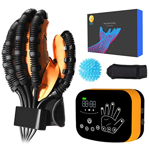 Aktualisiertes Hand-Massagegerät für Hemiplegie-Patienten, Hemiplegie-Hand-Rehabilitation, Finger-Funktions-Trainer, Roboter-Handschuh Rehabilitator für Arthritis Finger Physical Function Exercise. von EMFOCU