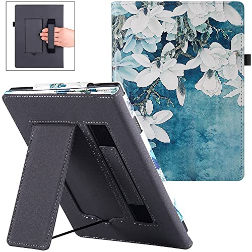 1fortunate Hüllen Tablet – PU-Lederhülle mit Handschlaufe/Auto Sleep/Wake Stand Case for Onyx Boox Nova Air/Nova Air S/Nova Air Color E Ink 7,8 Zoll (Farbe : Magnolia) von EMFYL