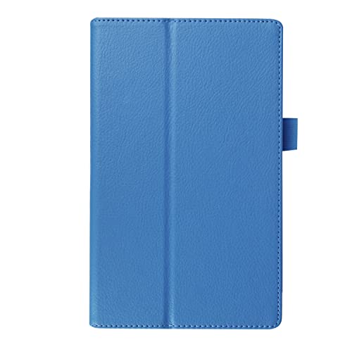 EMFYL 1fortunate Hüllen for Lenovo-Tab 4 8 Plus Tb-8704x, Litchi Ledertasche for Lenovo Tab4 8. Plus TB-8704F TB-8704N 8.0" Abdeckungsfall Flip Cover + Film (Farbe : Blau) von EMFYL