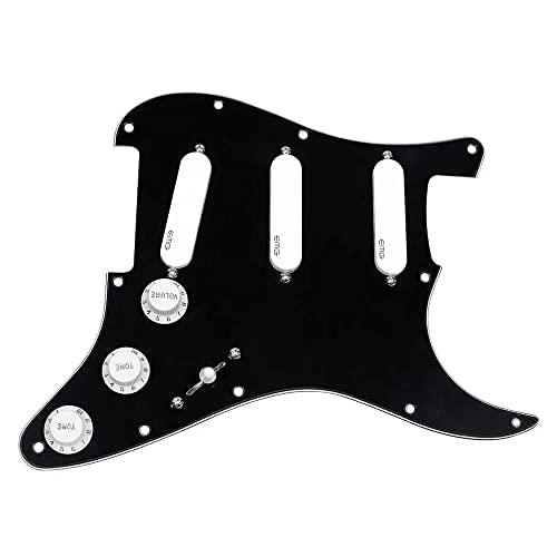 EMG Pickups »PRO SA - PICKGUARD SET - BLACK/WHITE« Pickguard/Pickup-Set für E-Gitarre | PU: SA/SA/SA | PG: Schwarz | PU: Weiß von EMG
