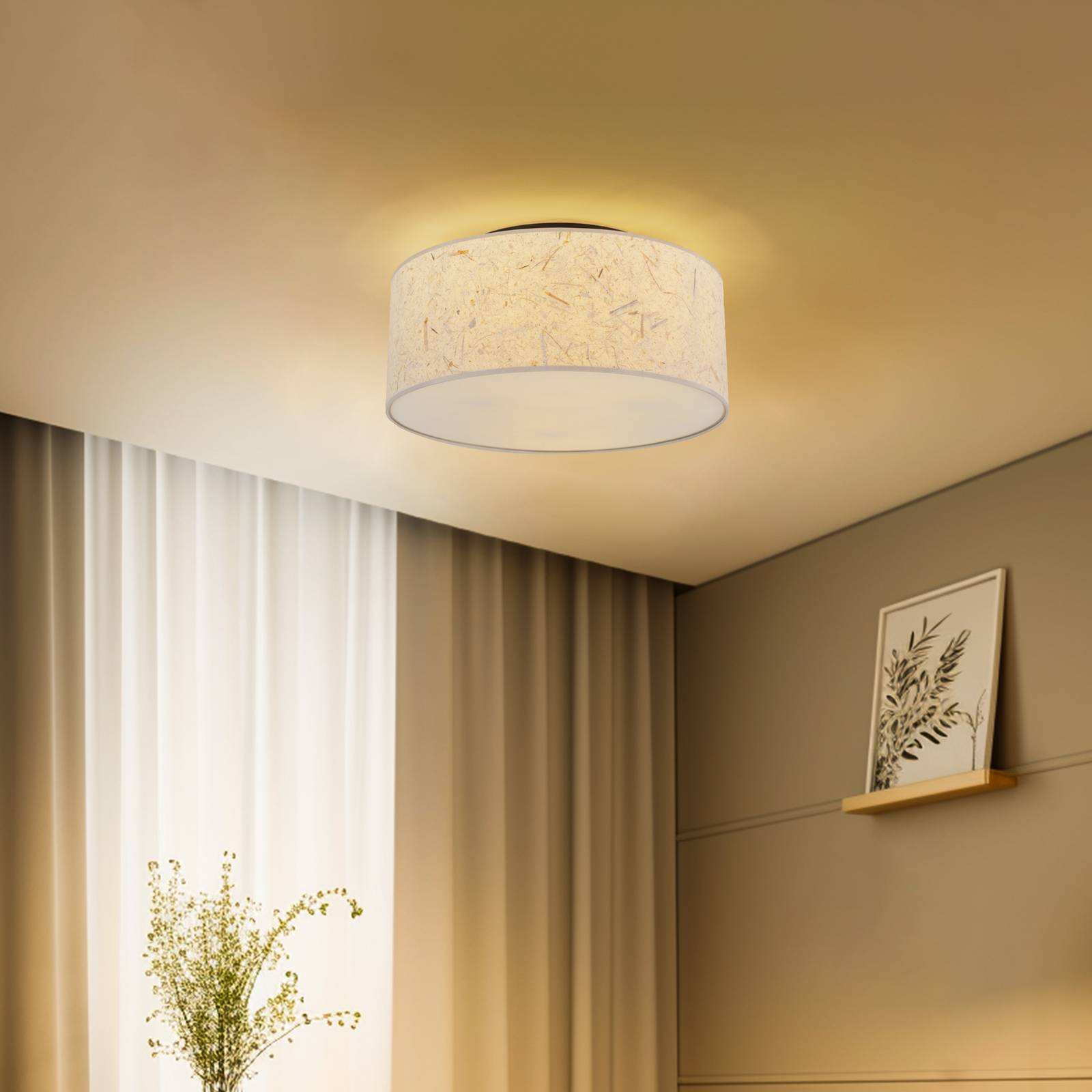 Deckenlampe Aston, Ø 50 cm, Korkoptik Deckenlampe Aston, Ø 50 cm, Korkoptik von EMIBIG LIGHTING