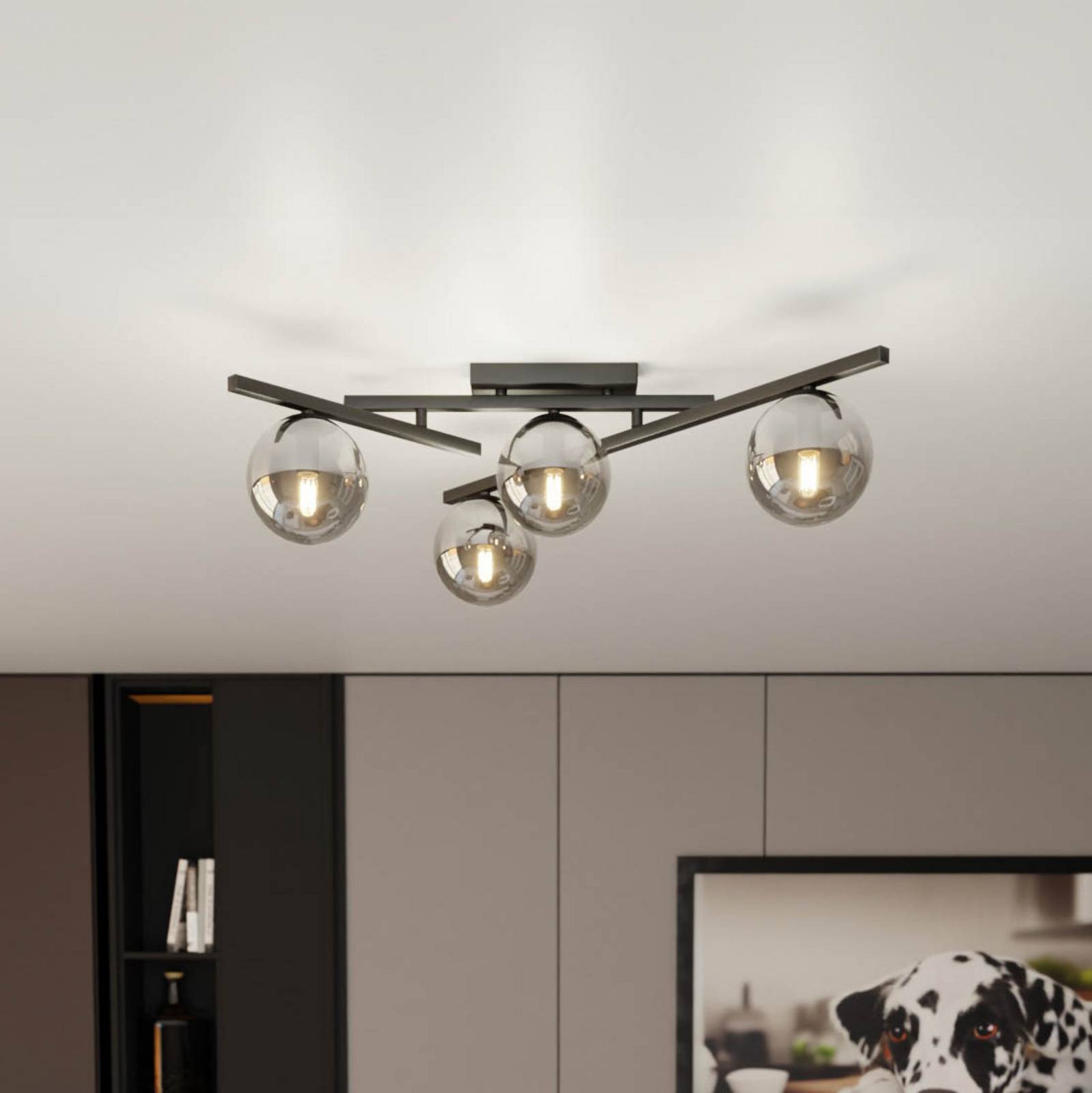 Deckenlampe Smart, schwarz/grafit, 4-flammig Deckenlampe Smart, schwarz/grafit, 4-flammig von EMIBIG LIGHTING