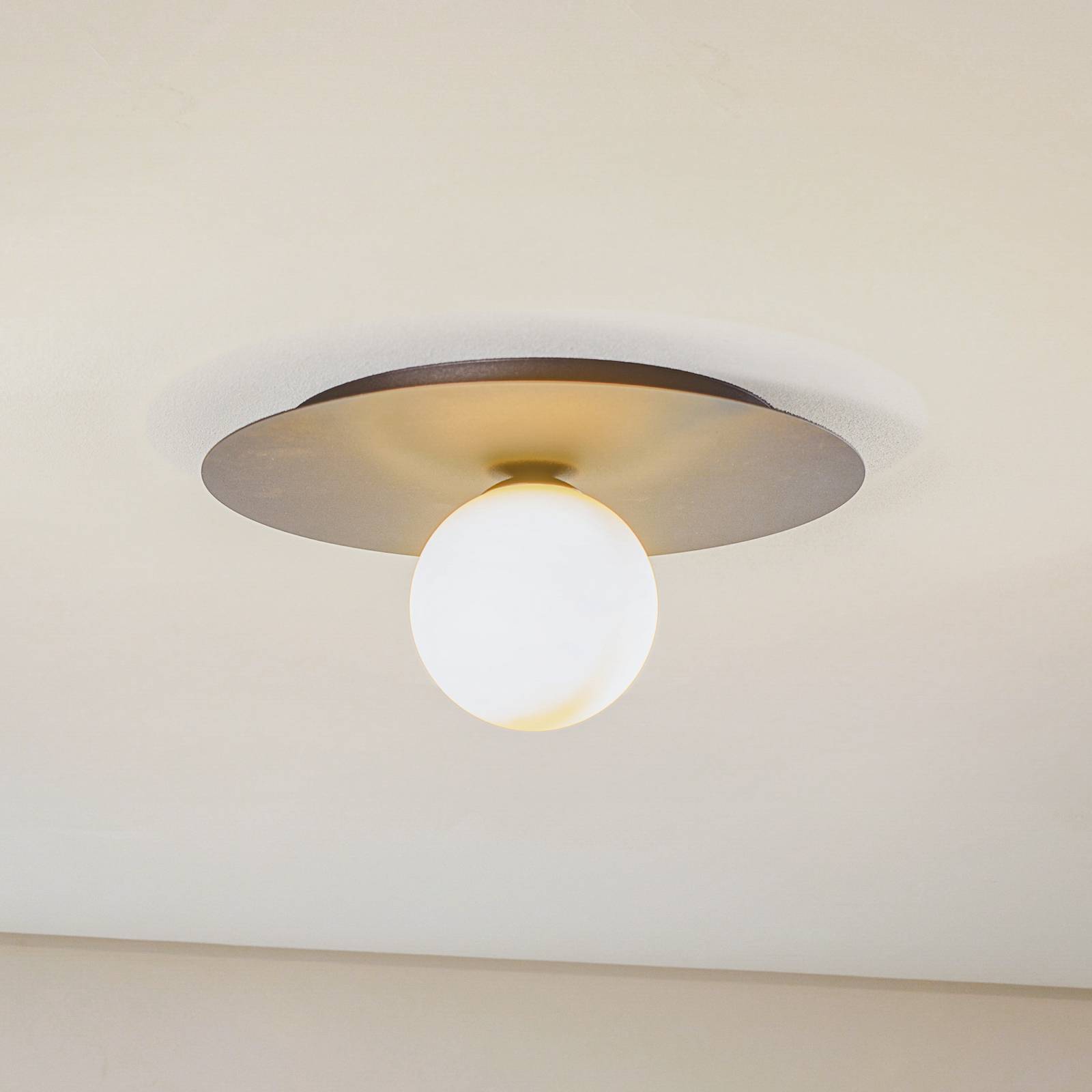 Deckenlampe Solar, schwarz/opal, einflammig Deckenlampe Solar, schwarz/opal, einflammig von EMIBIG LIGHTING