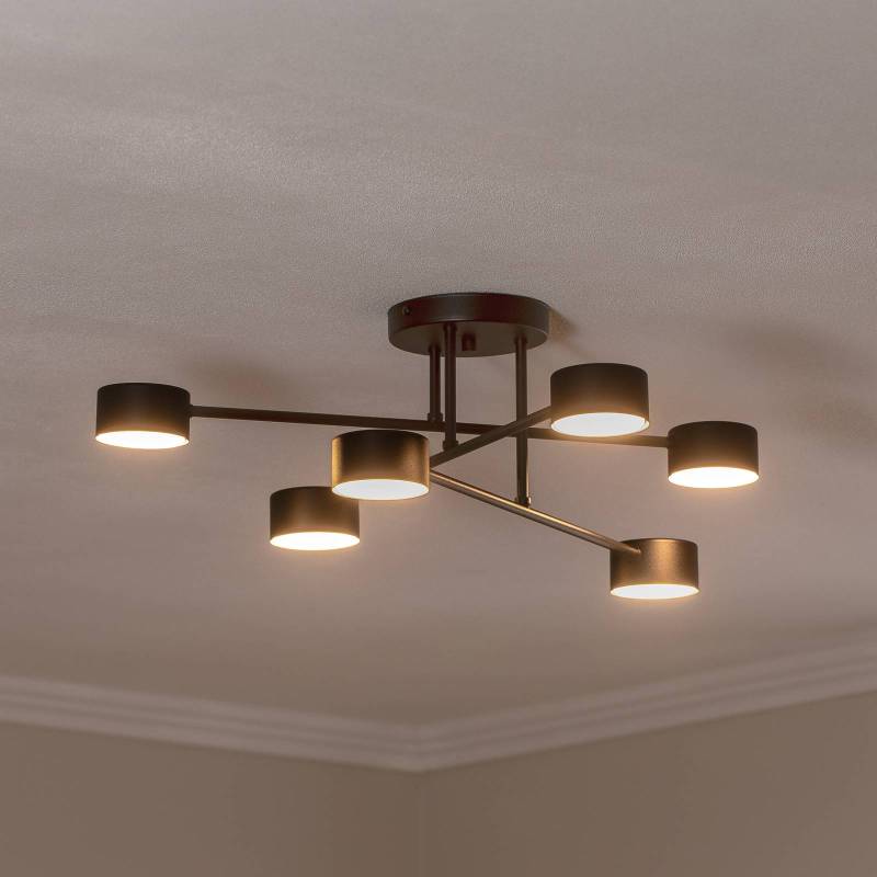Deckenleuchte Modus 6, Stahl, sechsflammig, GX53, schwarz von EMIBIG LIGHTING