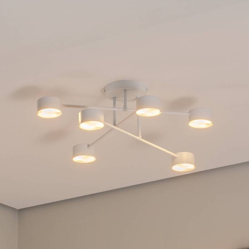 Deckenleuchte Modus 6, Stahl, sechsflammig, GX53, weiß von EMIBIG LIGHTING
