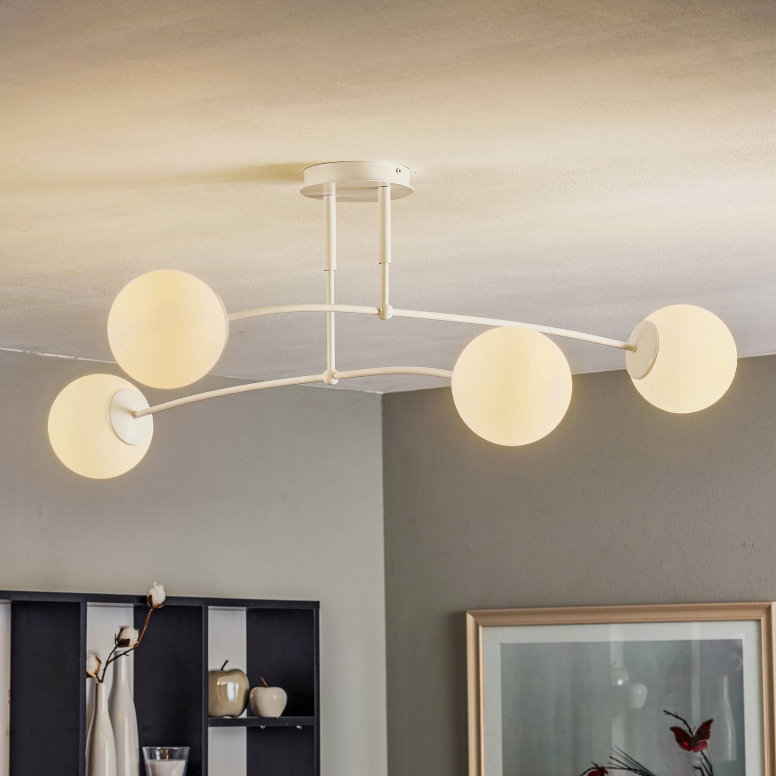 Deckenleuchte Pregos 4, vierflammig, weiß Deckenleuchte Pregos 4, vierflammig, weiß von EMIBIG LIGHTING