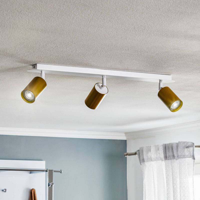Deckenspot Zen 3 dreiflammig in Weiß und Gold von EMIBIG LIGHTING