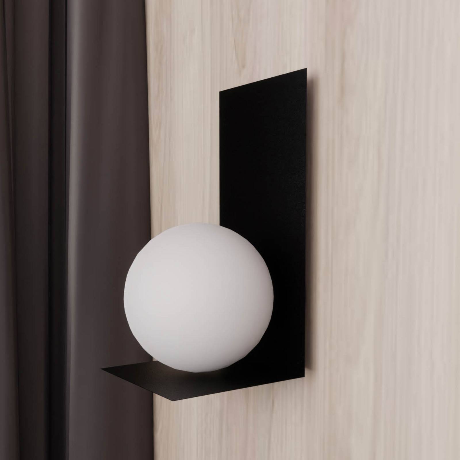 Wandlampe Form 5, 15 cm x 30 cm, schwarz/opal Wandlampe Form 5, 15 cm x 30 cm, schwarz/opal von EMIBIG LIGHTING