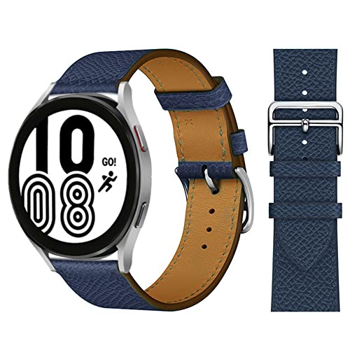 EMIOBAND 20 mm Lederarmband kompatibel mit Samsung Galaxy Watch 4 Classic 42mm 46mm/Galaxy 40mm 44mm, Ersatz 42mm/Galaxy Active 2/Galaxy 3 41mm von EMIOBAND