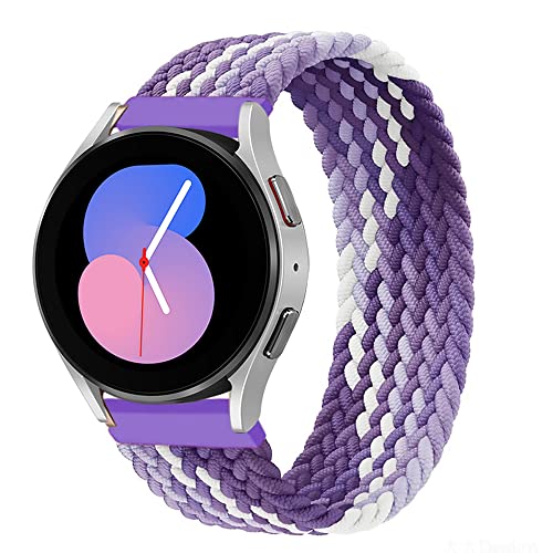 EMIOBAND Geflochtenes Solo Loop 22mm Armband Kompatibel für Samsung Galaxy Watch 3 45mm/Galaxy Watch 46mm/Gear S3 Frontier/Classic Elastisch Sport Ersatzband von EMIOBAND