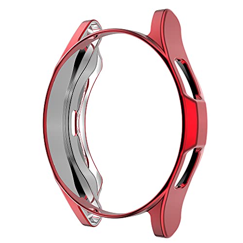 EMIOBAND Schutzhülle für Samsung Galaxy Watch 4 Classic 46 mm 42 mm, Stoßfänger, aus weichem TPU, (halbverpackt) (Nicht im Lieferumfang enthalten), Rot von EMIOBAND