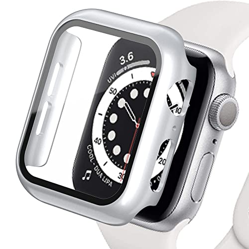 EMIOBAND Schutzhülle kompatibel mit Apple Watch Series 8 7 45 mm 41 mm mit Displayschutz aus Hartglas, für iWatch 8 7, Hartschale, vielseitig einsetzbar, hochauflösend, Kratzfest von EMIOBAND