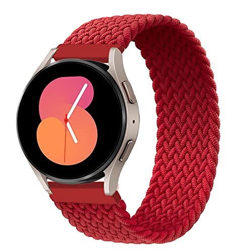 Geflochtenes Solo Loop 20mm Armband Kompatibel für Samsung Galaxy Watch 5/Galaxy Watch 4 40mm 44mm/Galaxy Watch 5 pro 45mm/Galaxy Watch 4 Classic 42mm 46mm/Galaxy Watch 3 Elastisch Sport Nylon band von EMIOBAND