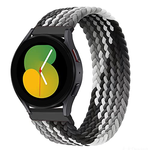 Geflochtenes Solo Loop 20mm Armband Kompatibel für Samsung Galaxy Watch 5/Galaxy Watch 4 40mm 44mm/Galaxy Watch 5 pro 45mm/Galaxy Watch 4 Classic 42mm 46mm/Galaxy Watch 3 Elastisch Sport Nylon band von EMIOBAND