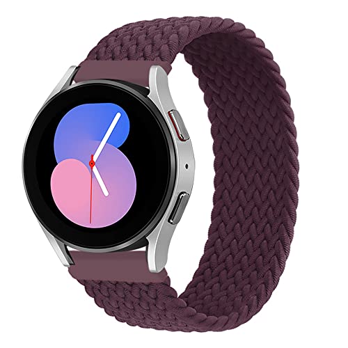 Geflochtenes Solo Loop 20mm Armband Kompatibel für Samsung Galaxy Watch 5/Galaxy Watch 4 40mm 44mm/Galaxy Watch 5 pro 45mm/Galaxy Watch 4 Classic 42mm 46mm/Galaxy Watch 3 Elastisch Sport Nylon band von EMIOBAND