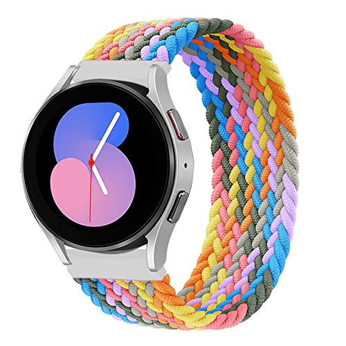 Geflochtenes Solo Loop Armband 20 mm kompatibel mit Samsung Galaxy Watch 5/Galaxy Watch 4 40 mm 44 mm/Galaxy Watch 5 Pro 45 mm, Sportarmband aus elastischem Nylon für Galaxy Watch 4 Classic/Galaxy von EMIOBAND