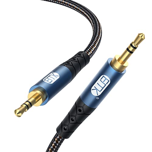 EMK Aux Kabel für Laptop, 3.5mm bis 3.5mm Aux Kabel, Stecker zu Stecker Auxiliary Stereo 3.5 mm Linie, Echo Lautsprecher Jack Kabel, Kopfhörer Kabel, Handy zu Auto AUX-Kabel (3m, Straight) von EMK