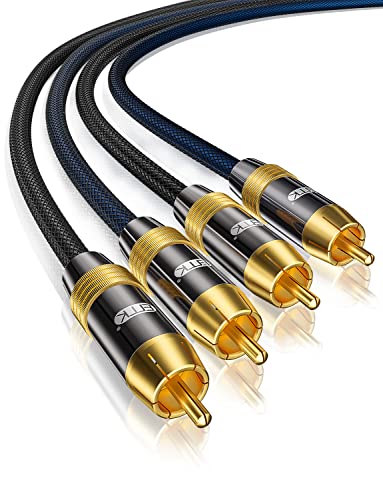 EMK Cinch-Kabel, 2RCA Stecker auf 2RCA Stecker Stereo Audio Kabel HiFi System Verbindungskabel für Heimkino, HDTV, Verstärker, HiFi-Systeme (0,5m) von EMK