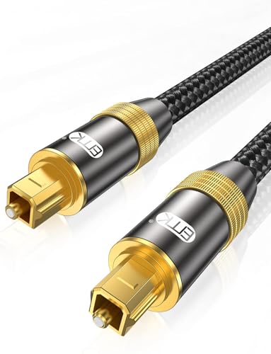 EMK Optisches kabel Optisches Audiokabel Digital Toslink Kabel Stecker auf Stecker Optisches Kabel 24K Vergoldete S/PDIF Toslink Kabel für Soundbar zu TV Heimkino Lautsprecher (B-3m) von EMK