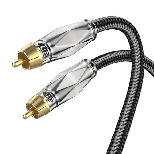 EMK Subwoofer Kabel Cinch Kabel Coaxial Audio Kabel RCA Digital Audio Kabel für Verstärker, Lautsprecher, Soundbar, Heimkino und HiFi Systeme (1m) von EMK