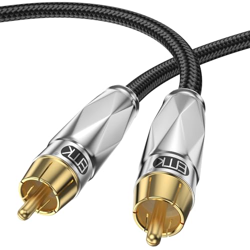 EMK Subwoofer Kabel Cinch Kabel Coaxial Audio Kabel RCA Digital Audio Kabel für Verstärker, Lautsprecher, Soundbar, Heimkino und HiFi Systeme (2m) von EMK