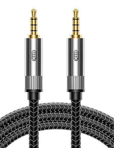 TRRS Kabel, EMK 4-poliges 3,5 mm Audiokabel AUX-Kabel mit Mikrofon (kompatible Mikrofonfunktion), Headset-Kabel, Stereo-AUX-Kabel für Kopfhörer, Laptop(3,5 mm TRRS-Kabel, Stecker auf Stecker, 1M) von EMK