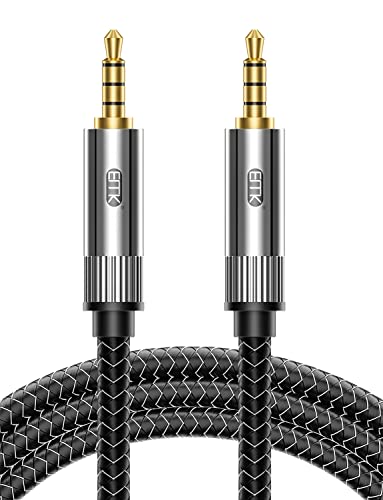 TRRS Kabel, EMK 4-poliges 3,5 mm Audiokabel AUX-Kabel mit Mikrofon (kompatible Mikrofonfunktion), Headset-Kabel, Stereo-AUX-Kabel für Kopfhörer (3,5 mm TRRS-Kabel, Stecker auf Stecker, 0,5 m) von EMK