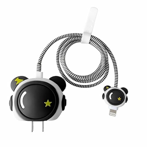 Cartoon 3D Design Schutzhülle kompatibel mit (nur Samsung Galaxy 25W) USB-C Power Adapter Ladegerät, Cute Cartoon Typ C Datenkabel Schutzhülle für Samsung 25W Ladegerät (Astronut) von EMOH ROCED