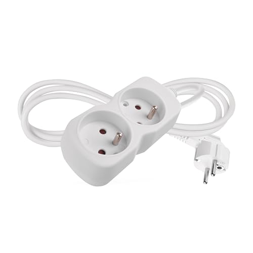 EMOS - 2-Fach Steckdosenleiste 1,4m - 2 French-Steckdosen 45° gedreht - French-Standard EMOS - 2-Fach Steckdosenleiste 1,4m - 2 French-Steckdosen 45° gedreht - French-Standard von EMOS