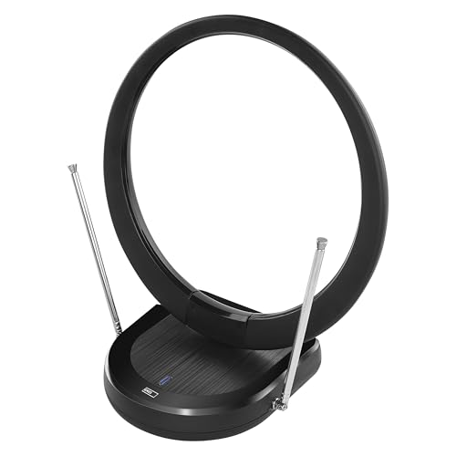 EMOS Design Zimmerantenne J0704, aktive Digitale Innenantenne für Full HD-Empfang von DVB-T/T2, DAB, mit integriertem LTE/5G Filter und einstellbarem Signal-Verstärker, 0-25 km Signalempfang EMOS Design Zimmerantenne J0704, aktive Digitale Innenantenne für Full HD-Empfang von DVB-T/T2, DAB, mit integriertem LTE/5G Filter und einstellbarem Signal-Verstärker, 0-25 km Signalempfang von EMOS