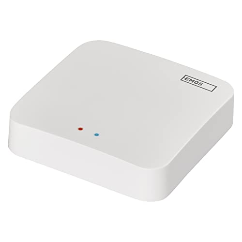 EMOS GoSmart ZigBee Gateway IP-1000Z, Smart Home Hub kompatibel mit Tuya, Smart Life, unterstützt Bluetooth, 2,4 GHz WiFi, 6 x 6 cm, Weiß von EMOS