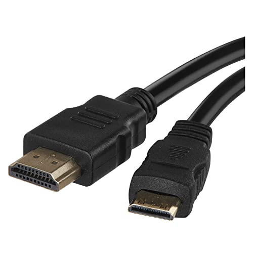 EMOS High Speed HDMI 2.0 Kabel mit Ethernet 1,5 m, 18 Gbit/s Hochgeschwindigkeitskabel mit Ultra HD, 4K, 3D, ARC Unterstützung, A-Stecker auf Mini-HDMI (C-Typ) für Kamera, Grafikkarte oder Camcorder von EMOS