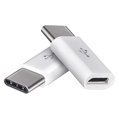 EMOS Micro-USB auf USB-C Adapter 2.0, 480 Mbit/s Reduzierstück / 2X Reduktion, Stecker Typ C auf Micro-B Buchse für Schnellladen und Datenübertragung, 2 Stück, SM7023, weiß EMOS Micro-USB auf USB-C Adapter 2.0, 480 Mbit/s Reduzierstück / 2X Reduktion, Stecker Typ C auf Micro-B Buchse für Schnellladen und Datenübertragung, 2 Stück, SM7023, weiß von EMOS
