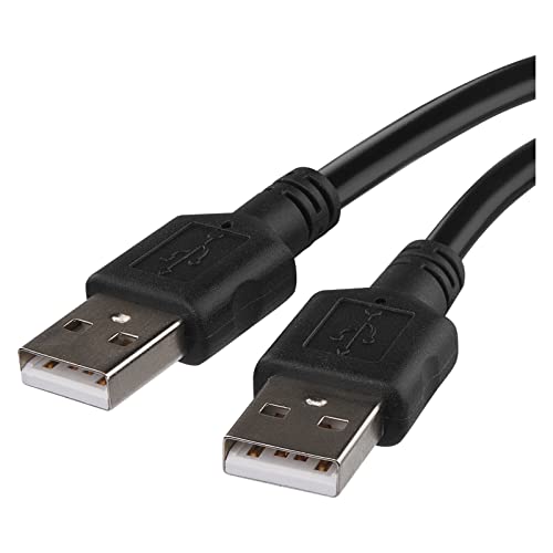 EMOS USB Kabel USB-A auf USB-A, Anschlusskabel Datenaustausch und Synchronisation, 2 m langes Ladekabel 2.0 USB für Datenübertragung, High Speed 480 Mbit/s, schwarz von EMOS