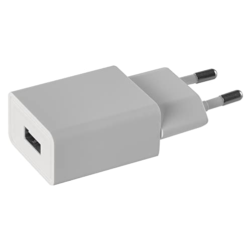 EMOS USB-Ladegerät/Ladeadapter mit 1 Ausgang, USB-Netzteil Basic mit 1A Ausgangsstrom für Handy, Smartphone, Tablet, eBook Reader, Kamera, MP3-Player, Weiß, V0122 von EMOS