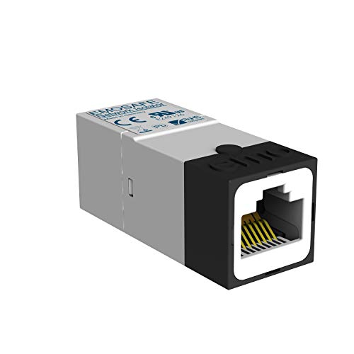 EMOSAFE EN-70HD Netzwerkisolator, Standalone, RJ45, galvanische Trennung, 1000 Mbit/s, Class D, IP40, 2 MOPP, Überspannungsschutz, TVS-Dioden, Weiß/Schwarz, Kunststoffgehäuse, A10054 EMOSAFE EN-70HD Netzwerkisolator, Standalone, RJ45, galvanische Trennung, 1000 Mbit/s, Class D, IP40, 2 MOPP, Überspannungsschutz, TVS-Dioden, Weiß/Schwarz, Kunststoffgehäuse, A10054 von EMOSAFE
