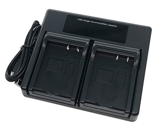 EMOVERY USB-Dual-Ladegerät für Kodak LB-070, LB070, PIXPRO S-1, S1, AZ651, AZ652, AZ901 Kamera - 8.4 V, 700 mA, Micro-USB & Typ-C, Schutzfunktionen, LCD-Anzeige von EMOVERY